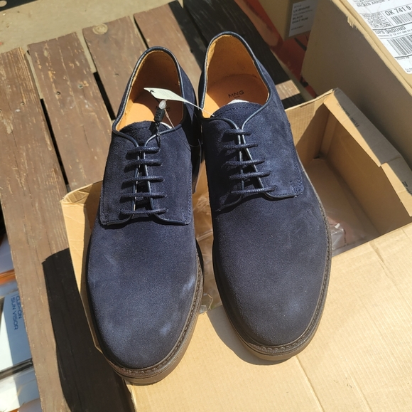 MNG/Mango blue suede mens shoes size9 - Picture 3 of 4